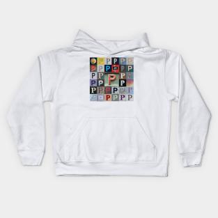 Nick's Type Art: P Kids Hoodie